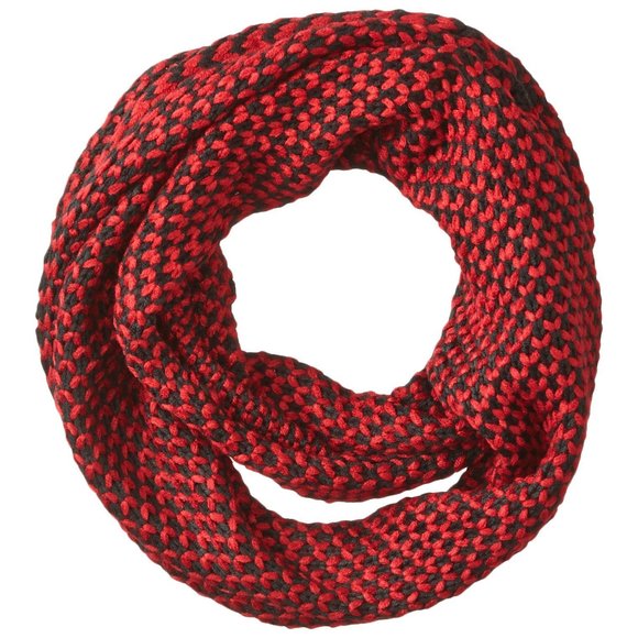 La Fiorentina Women's Popcorn Infinity Knit Scarf, Red/black, One Size💫 - Picture 1 of 3